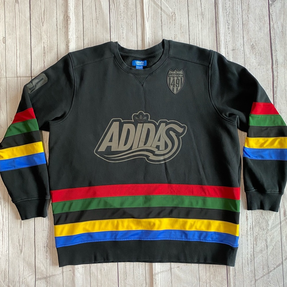 Adidas Mens Trefoil  Rainbow 49 SWEATSHIRT  XXL